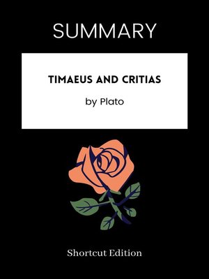 cover image of SUMMARY--Timaeus and Critias